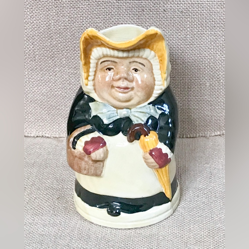 Vintage Toby By Wood And Sons Ceramic Betsy Jug Creamer Pitcher Vase Colonial